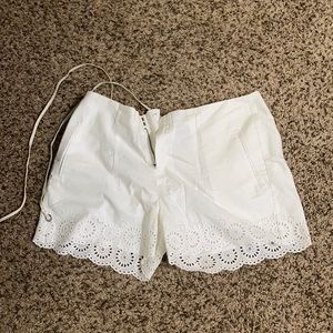 White cotton shorts